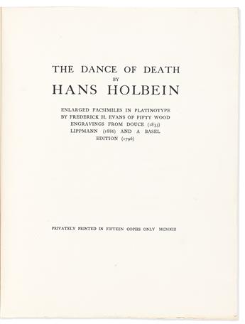 Holbein, Hans the Younger (c. 1497-1543) The Dance of Death. Enlarged Facsimiles in Platinotype by Frederick H. Evans of Fifty Wood Eng